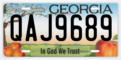 GA license plate QAJ9689