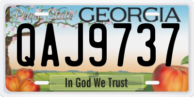 GA license plate QAJ9737