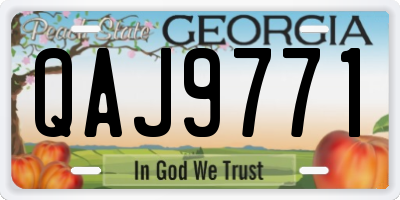 GA license plate QAJ9771