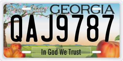 GA license plate QAJ9787