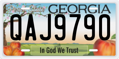GA license plate QAJ9790