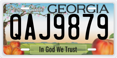 GA license plate QAJ9879