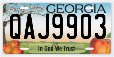 GA license plate QAJ9903