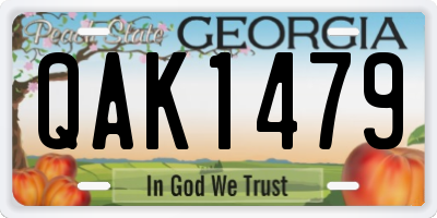 GA license plate QAK1479