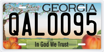 GA license plate QAL0095