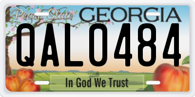 GA license plate QAL0484