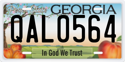 GA license plate QAL0564