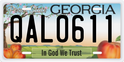 GA license plate QAL0611