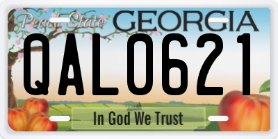 GA license plate QAL0621