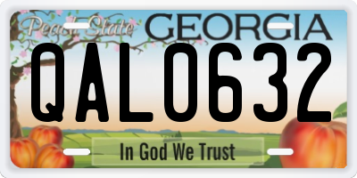 GA license plate QAL0632