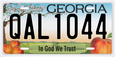 GA license plate QAL1044