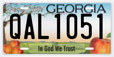 GA license plate QAL1051
