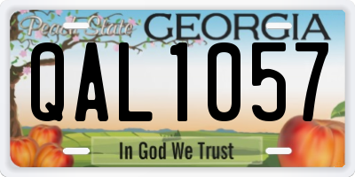 GA license plate QAL1057