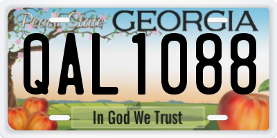 GA license plate QAL1088