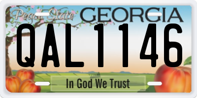 GA license plate QAL1146