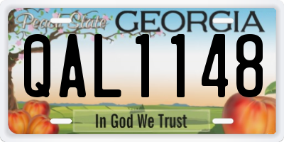 GA license plate QAL1148