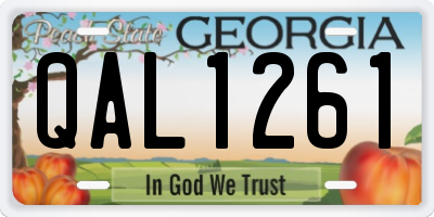 GA license plate QAL1261