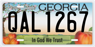 GA license plate QAL1267
