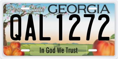 GA license plate QAL1272