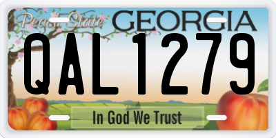 GA license plate QAL1279