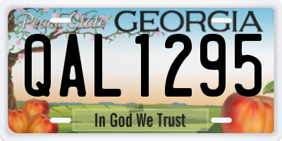 GA license plate QAL1295