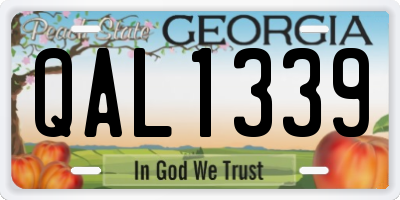 GA license plate QAL1339