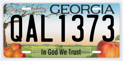 GA license plate QAL1373