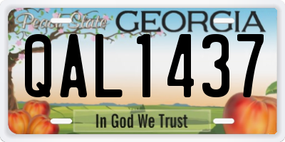 GA license plate QAL1437
