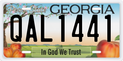 GA license plate QAL1441