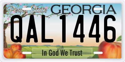 GA license plate QAL1446