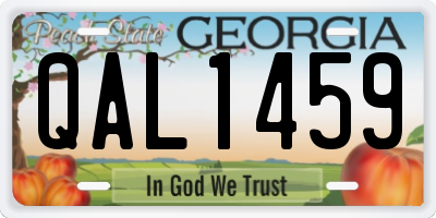 GA license plate QAL1459