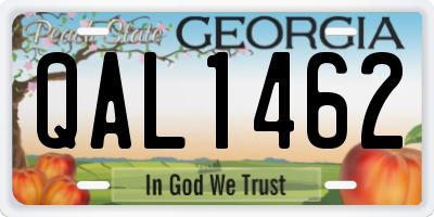GA license plate QAL1462