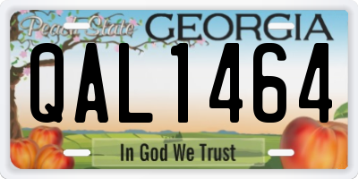 GA license plate QAL1464
