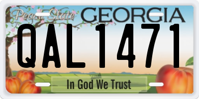 GA license plate QAL1471