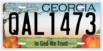 GA license plate QAL1473