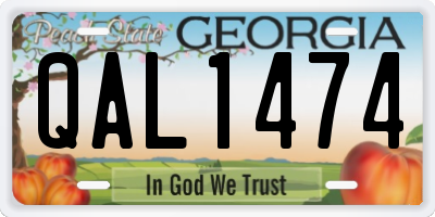 GA license plate QAL1474