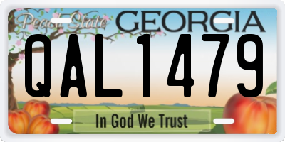 GA license plate QAL1479