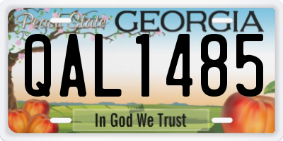 GA license plate QAL1485