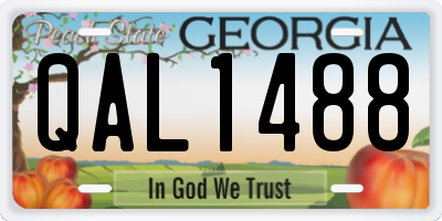 GA license plate QAL1488