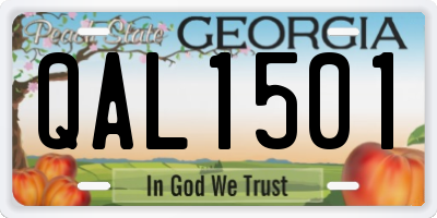 GA license plate QAL1501