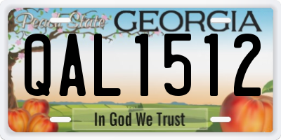 GA license plate QAL1512