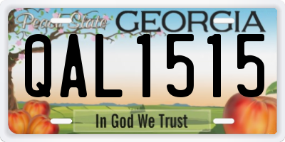 GA license plate QAL1515