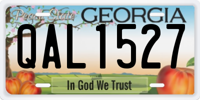 GA license plate QAL1527