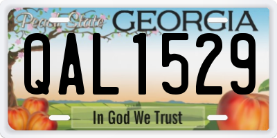 GA license plate QAL1529