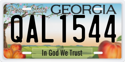 GA license plate QAL1544