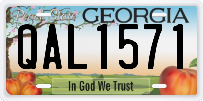 GA license plate QAL1571