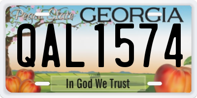 GA license plate QAL1574