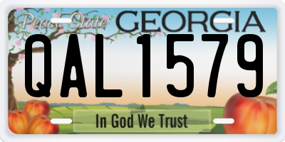 GA license plate QAL1579