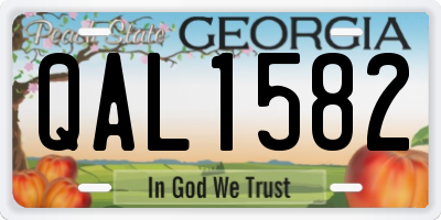 GA license plate QAL1582
