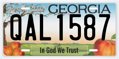 GA license plate QAL1587